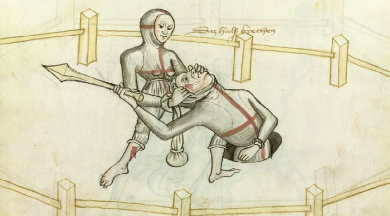 orta çağ boşanma duellosu görseli